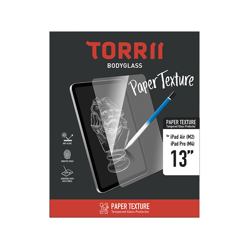 Torrii BodyGlass Clear Paper Like Screen Protector for iPad Pro 13" M4 7th Gen