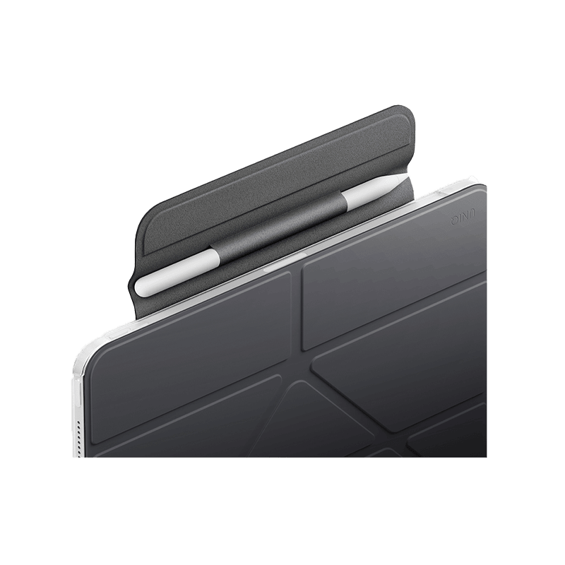 Uniq Camden Lite Case With Detachable Pencil Sleeve for iPad 11" (A16) - Charcoal Grey