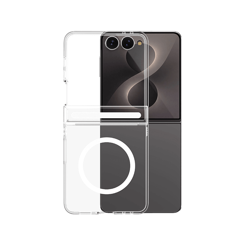 Smart Premium Ultra Guard Magnetic Bundle for Samsung Galaxy Z Flip 8  (Screen Protector + Clear Case)