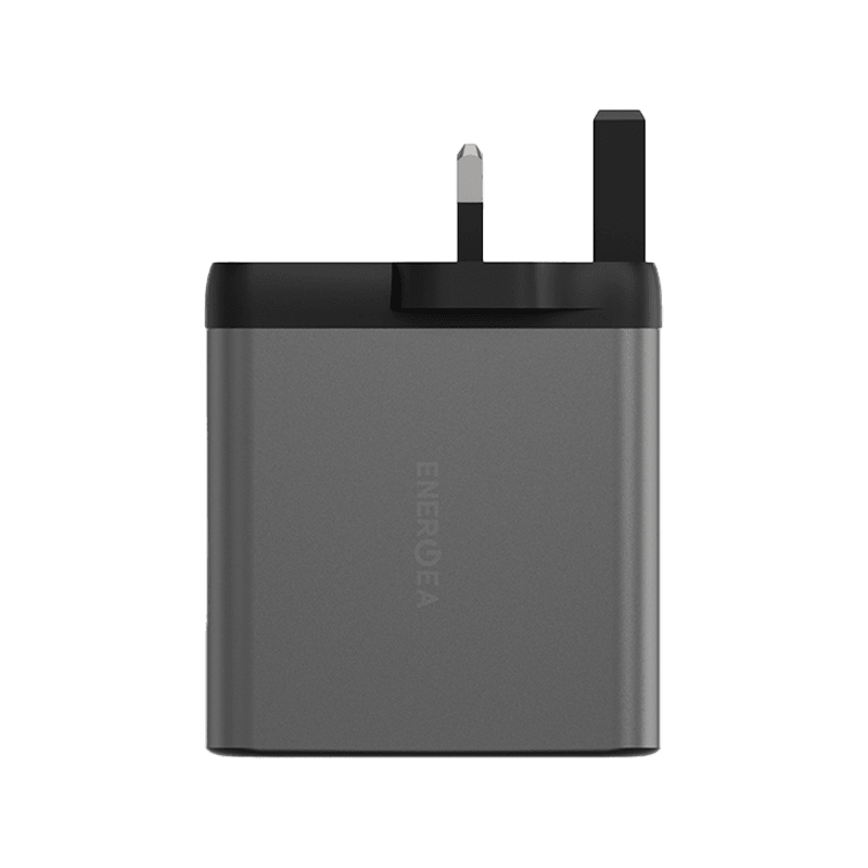 Energea Ampcharge 3-Port USB-C  100W GaN Wall Charger - Gunmetal