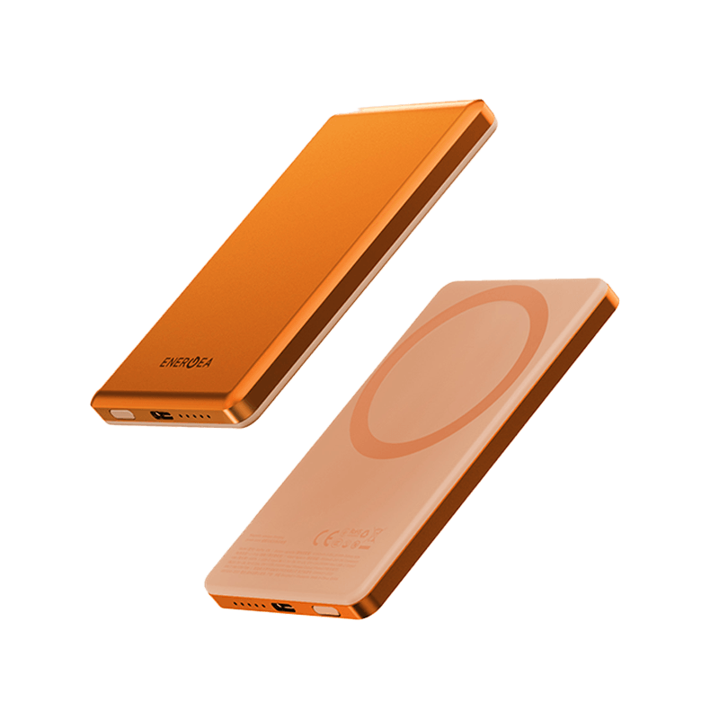 Energea AluPac Mini Aluminum MagSafe 5000mAh Power Bank - Orange