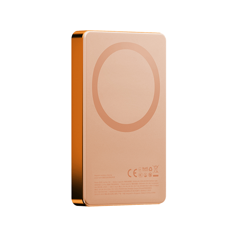 Energea AluPac Ultra Light Aluminum MagSafe 10000mAh Power Bank - Orange