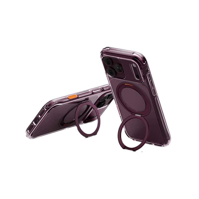 Uniq Hybrid Swivix With 360 Rotating Kickstand MagSafe Case for iPhone 18 Pro - Deep Burgundy