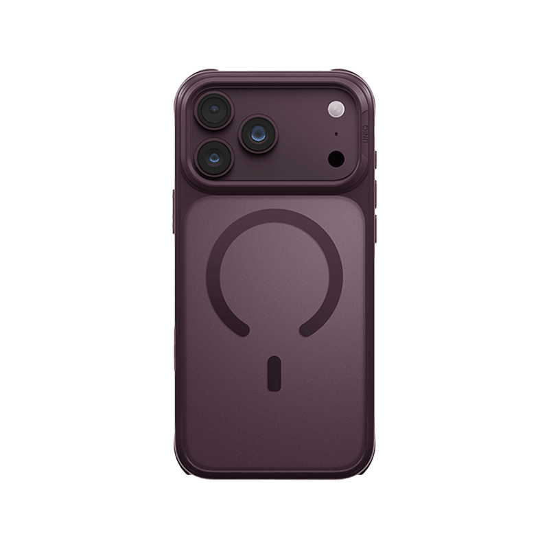 Uniq Hybrid Veren MagSafe Case for iPhone 18 Pro - Burgundy Frost