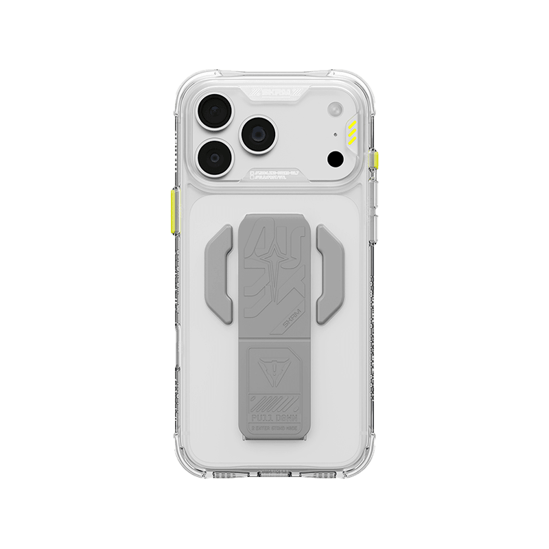 SkinArma Helio CE Clear MagSafe Case With Grip Stand for iPhone 18 Pro