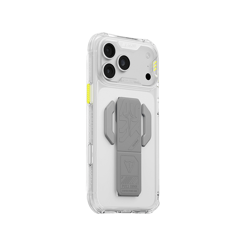 SkinArma Helio CE Clear MagSafe Case With Grip Stand for iPhone 18 Pro Max