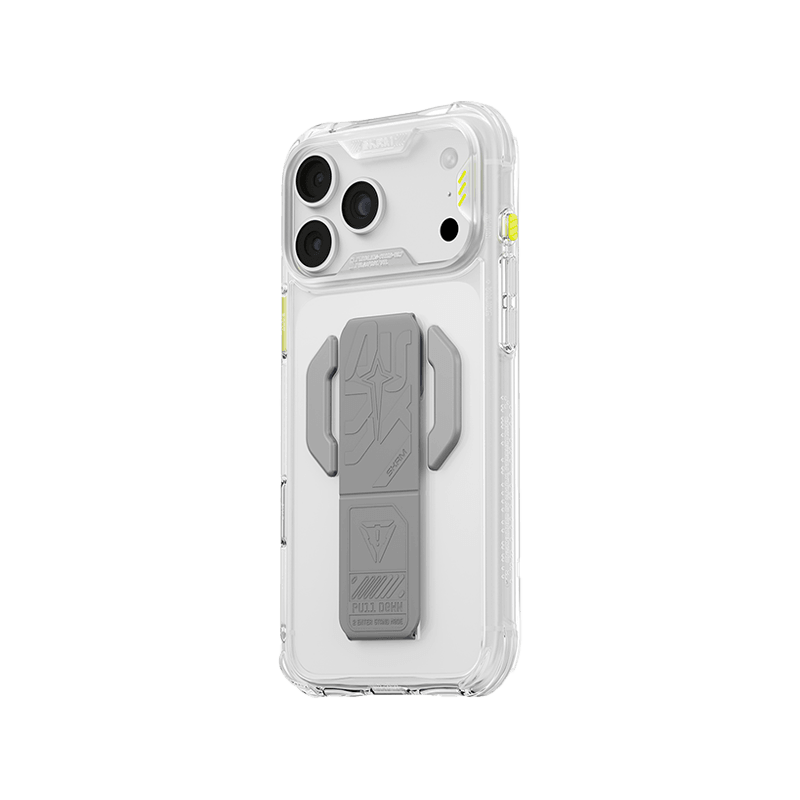SkinArma Helio CE Clear MagSafe Case With Grip Stand for iPhone 18 Pro Max