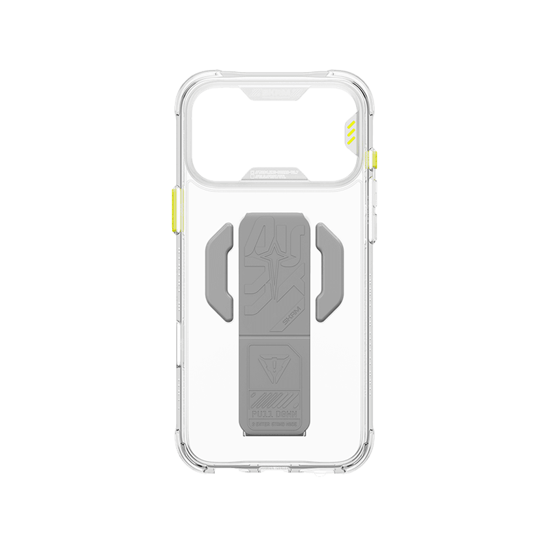SkinArma Helio CE Clear MagSafe Case With Grip Stand for iPhone 18 Pro Max