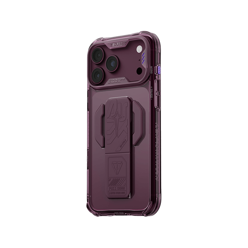 SkinArma Helio CE MagSafe Case With Grip Stand for iPhone 18 Pro Max - Burgundy