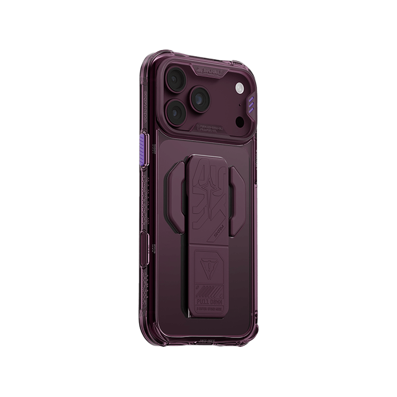 SkinArma Helio CE MagSafe Case With Grip Stand for iPhone 18 Pro Max - Burgundy