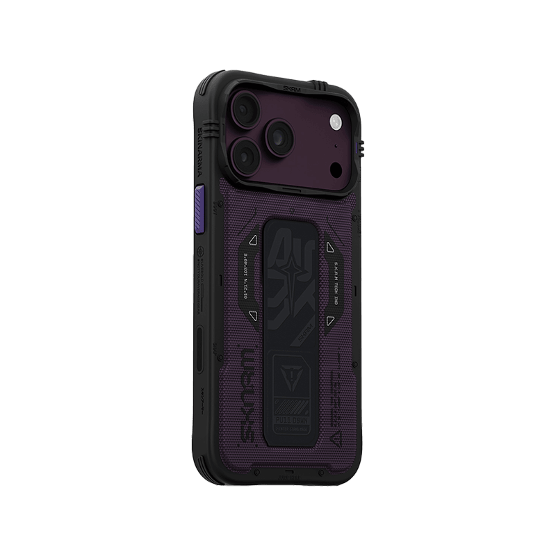 SkinArma Phantom MagSafe Case With Grip Stand for iPhone 18 Pro - Burgundy