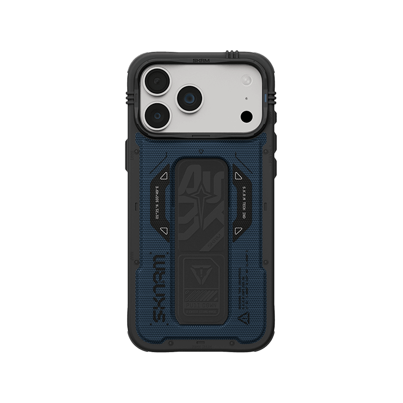 SkinArma Phantom MagSafe Case With Grip Stand for iPhone 18 Pro Max - Blue