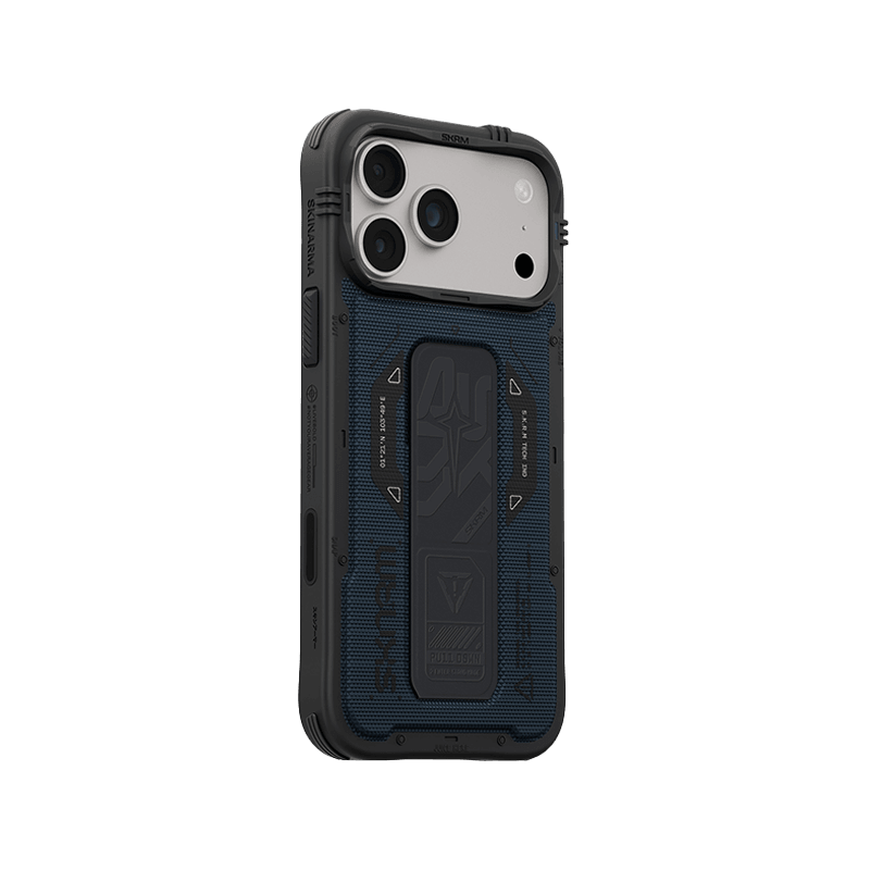 SkinArma Phantom MagSafe Case With Grip Stand for iPhone 18 Pro Max - Blue
