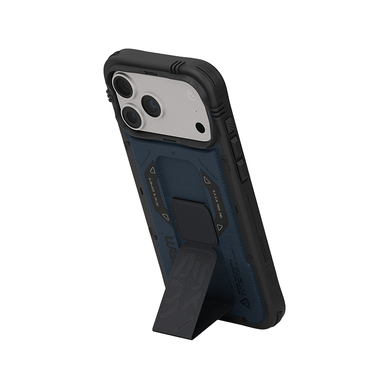 SkinArma Phantom MagSafe Case With Grip Stand for iPhone 18 Pro Max - Blue