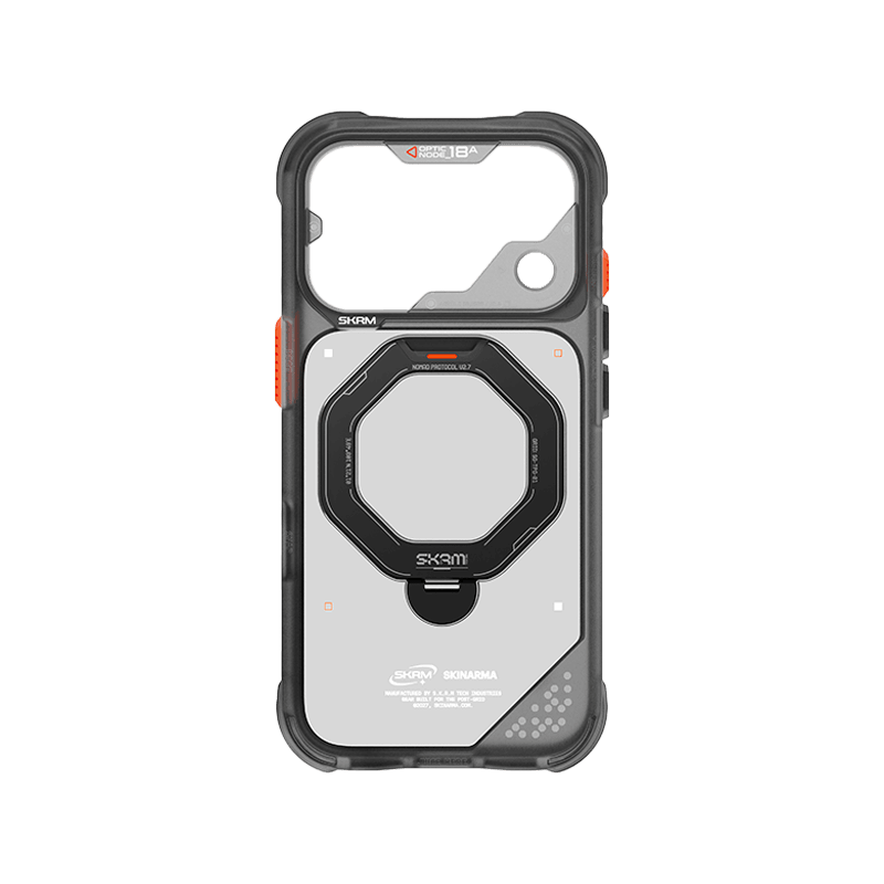 SkinArma Saturn MagSafe Case With Rotating Kick-Stand for iPhone 18 Pro - Black