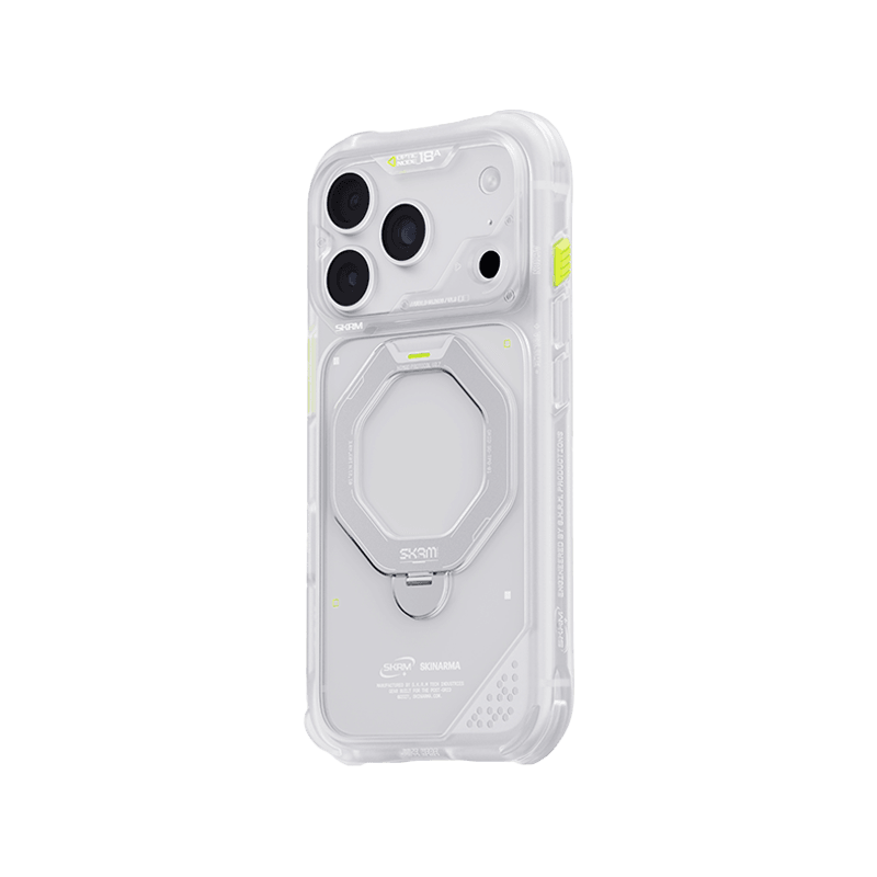 SkinArma Saturn MagSafe Case With Rotating Kick-Stand for iPhone 18 Pro - Frost