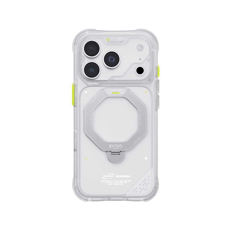 SkinArma Saturn MagSafe Case With Rotating Kick-Stand for iPhone 18 Pro - Frost