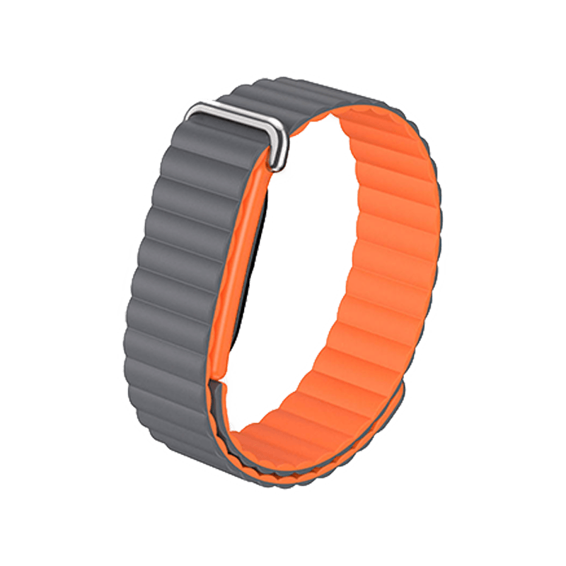Solidra Silicon Magnetic Band for Fitbit Air - Grey + Orange