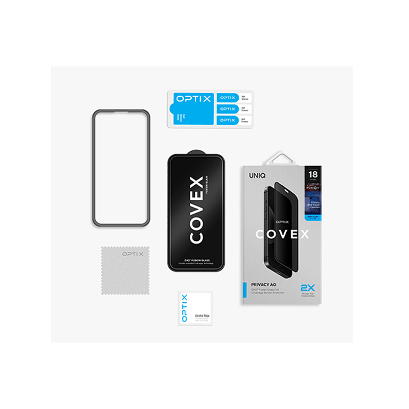 Uniq Optix Covex Privacy Anti Glare Glass Screen Protector for iPhone 18 Pro Max