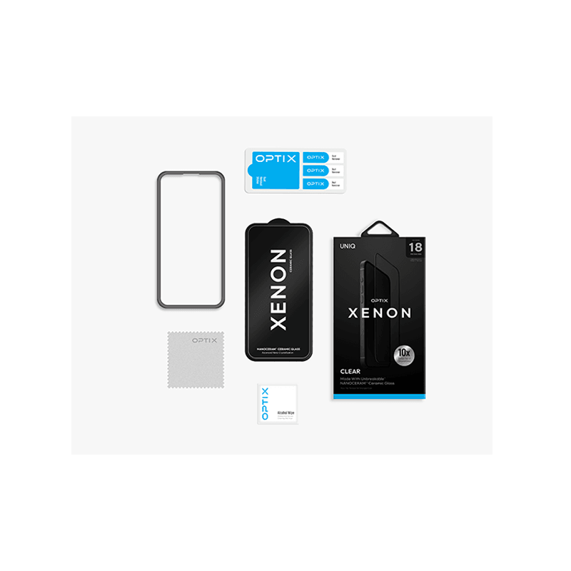 Uniq Optix Xenon Clear Nanoceram Glass Screen Protector for iPhone 18 Pro Max