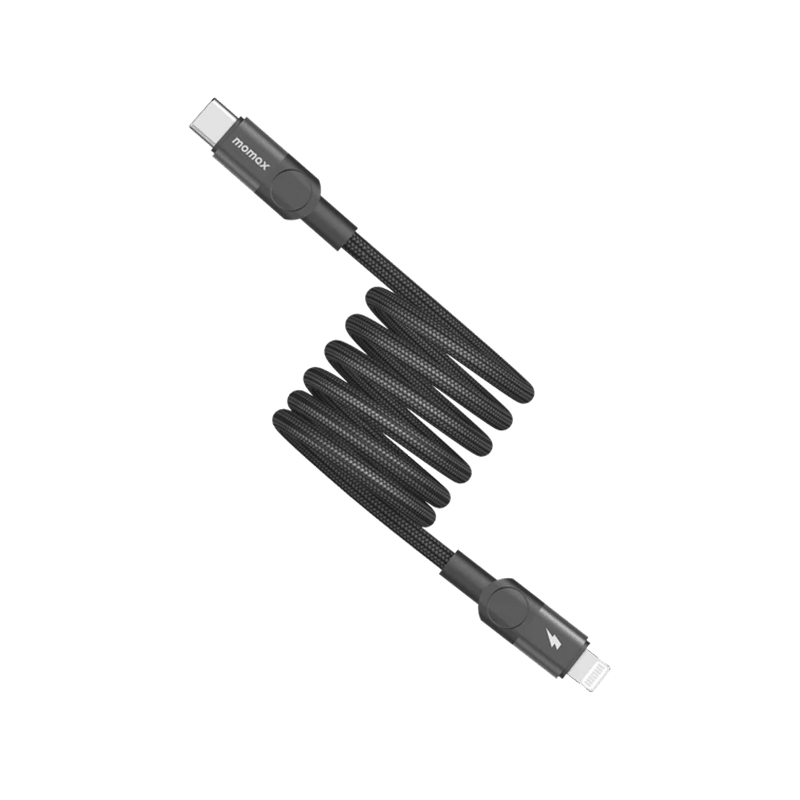 Momax Mag Link USB-C to Lightning Magnetic Cable 60W 1m - Black