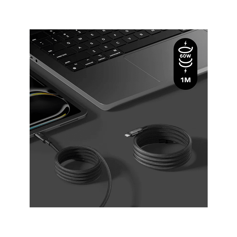 Momax Mag Link USB-C to Lightning Magnetic Cable 60W 1m - Black