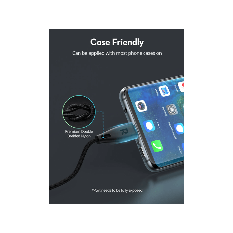 RavPower 60W USB-C to USB-C Cable 1.2M - Black