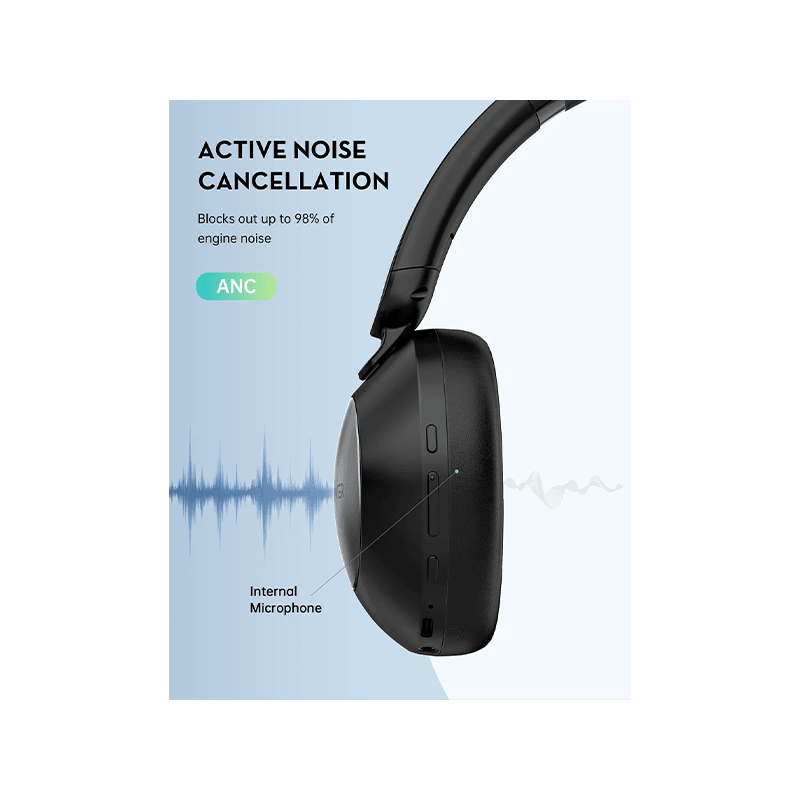 RavPower ANC Bluetooth Headphone - Black