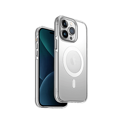 Uniq Hybrid Calio MagSafe Case for iPhone 15 Pro - Nude Transparent