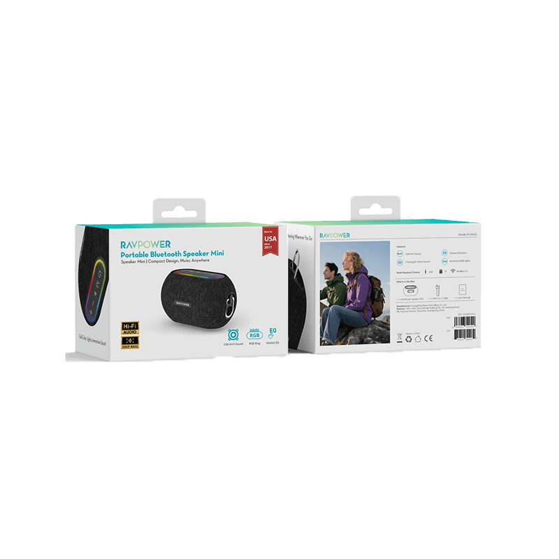 RavPower Mini Bluetooth Speaker - Black
