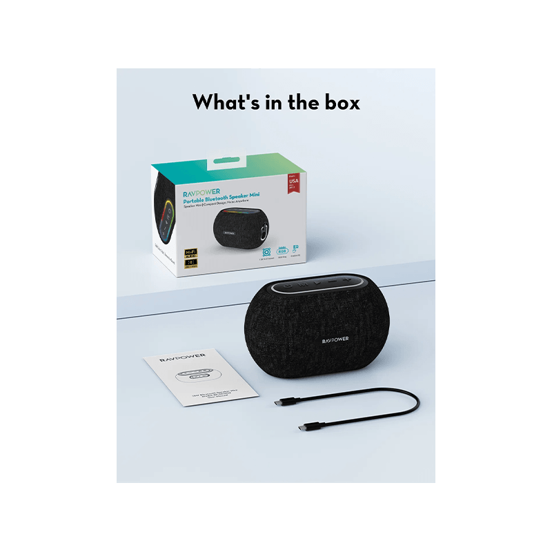 RavPower Mini Bluetooth Speaker - Black