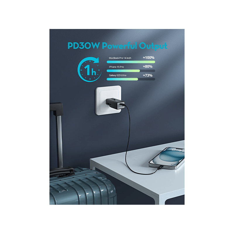 RavPower Nano 30W TravelAdapter - Black
