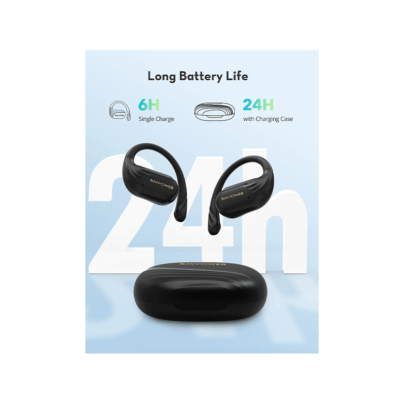 RavPower Open-Ear True Wireless Earbuds - Black