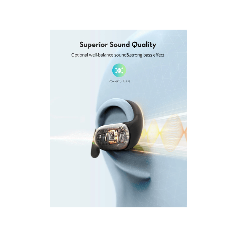 RavPower Open-Ear True Wireless Earbuds - Black