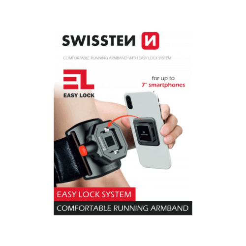 Swissten Easy Lock Armband - Black