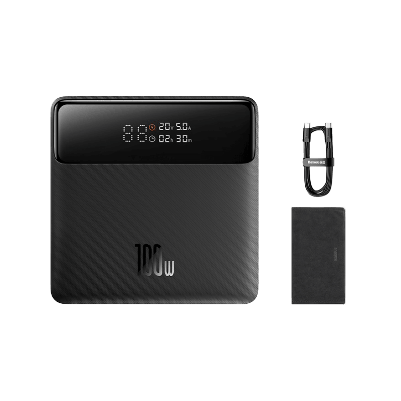 Baseus Blade Power Digital Display HD Edition 100W PD 20000 mAh Power Bank - Black