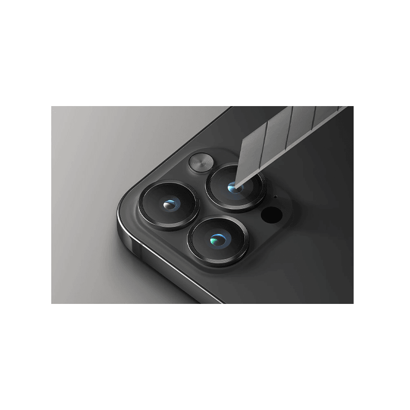 Uniq Optix Stainless Steel Frame Sapphire Camera Lens Protector for iPhone 15 Pro - Tetra Blue