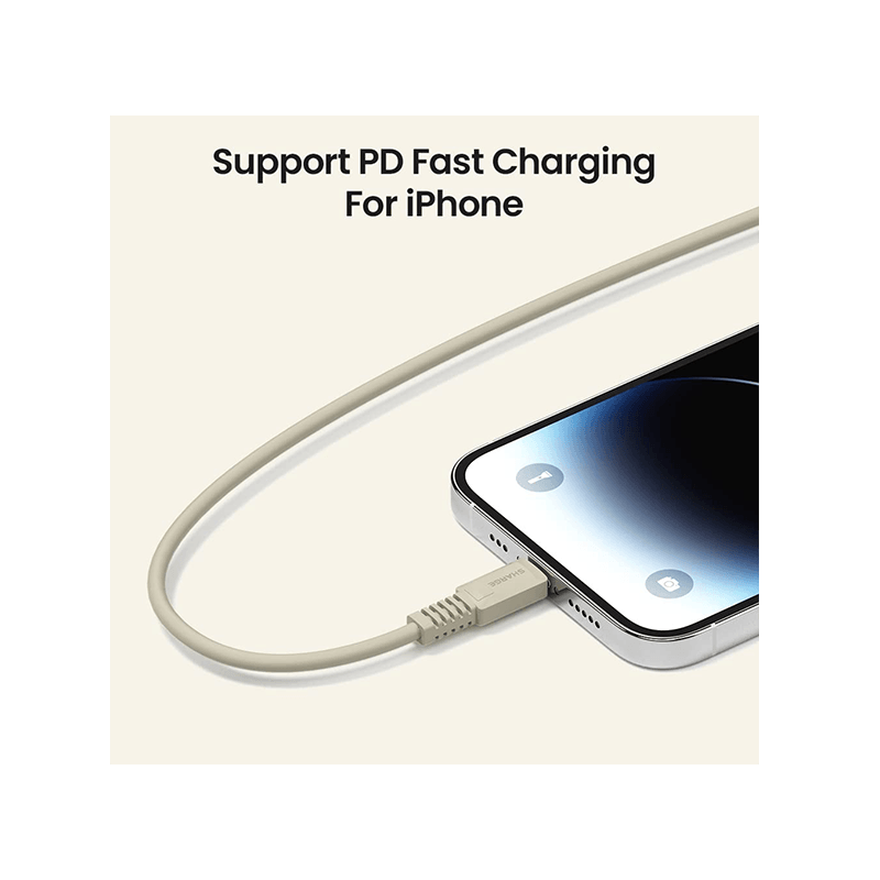 Sharge Retro USB-C to Lightning 480Mbps 20W Cable 1.2M - White