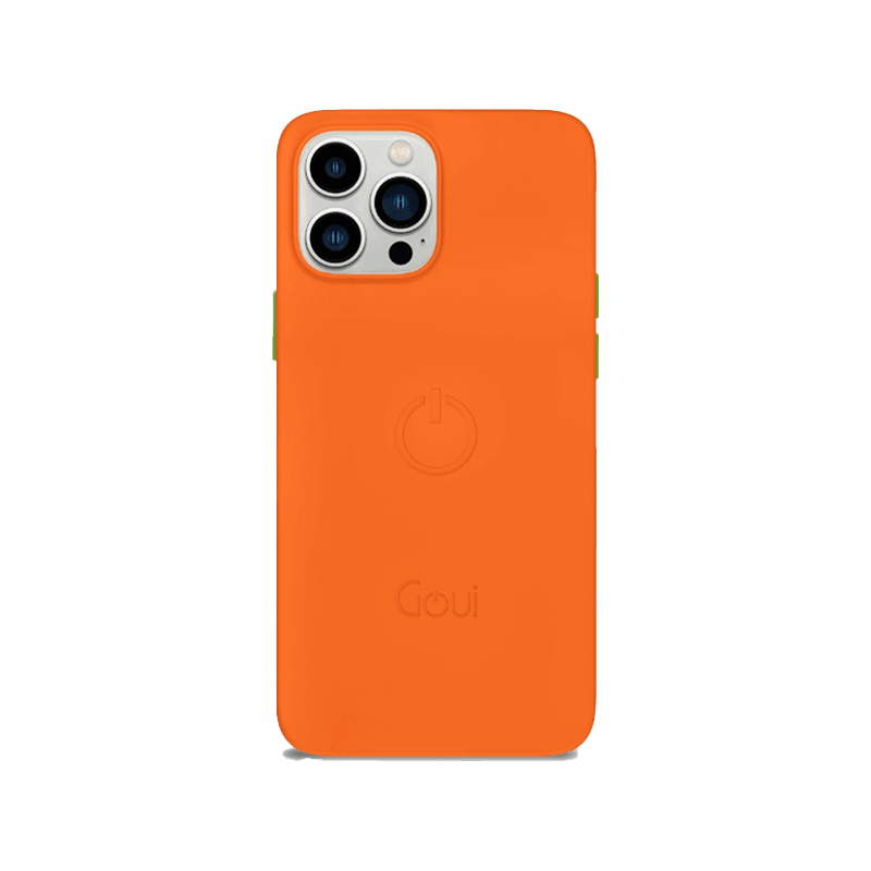 Goui Magnetic Case With Magnetic Bars for iPhone 13 Pro Max + Magnetic Strap - Tiger Orange