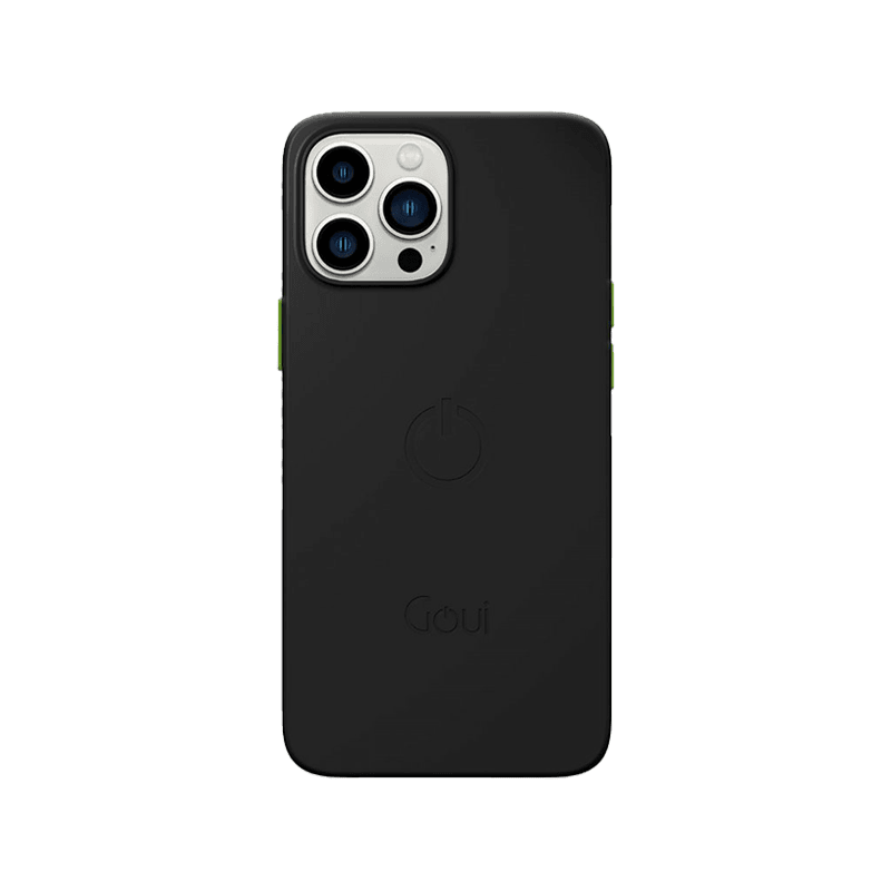 Goui Magnetic Case With Magnetic Bars for iPhone 13 Pro + Magnetic Strap - Stone Black