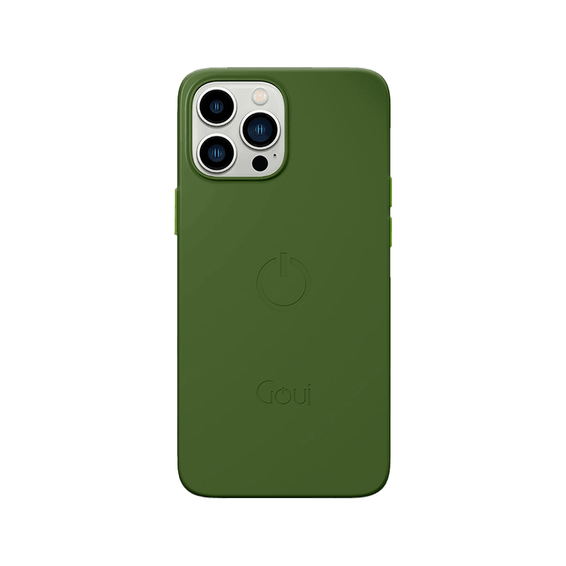 Goui Magnetic Case With Magnetic Bars for iPhone 13 Pro + Magnetic Strap - Olive Green