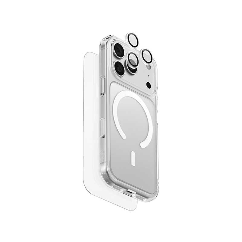 Uniq Hybrid Clearvue 360 Essential Bundle Pack (MagSafe Case + Screen Protector + Camera Lens Protector + 1M USB- C to C Cable) for iPhone 18 Pro Max