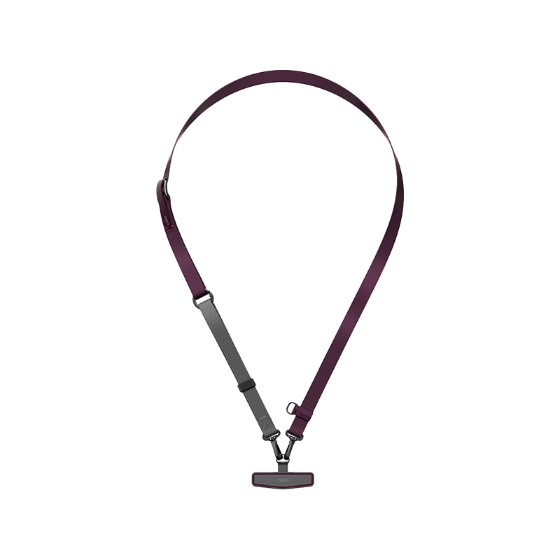 Uniq Vista Flex 2 in 1 Lanyard and Hand Strap - Burgundy / Slate Grey