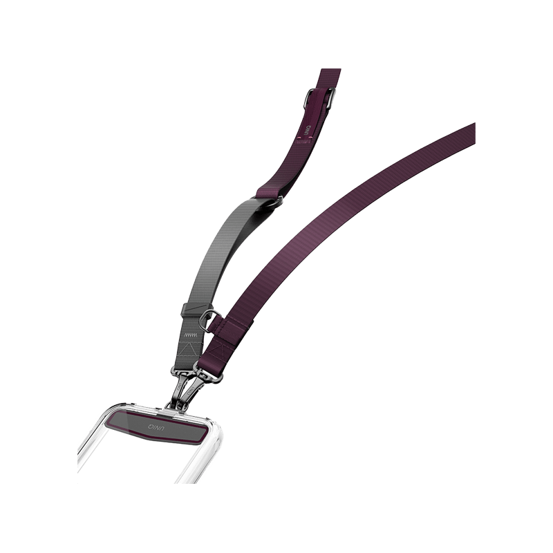 Uniq Vista Flex 2 in 1 Lanyard and Hand Strap - Burgundy / Slate Grey