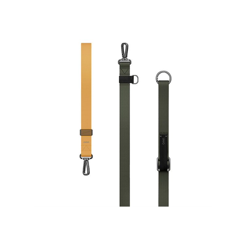 Uniq Vista Flex 2 in 1 Lanyard and Hand Strap - Deep Forest / Canary Yellow