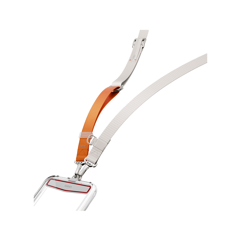 Uniq Vista Flex 2 in 1 Lanyard and Hand Strap - Mist Grey / Volt Orange