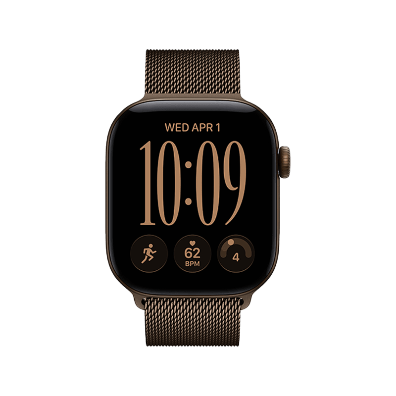 Apple Watch Series 12 GPS 42mm Dark Bronze Aluminium Case with Dark Bronze Milanese Loop