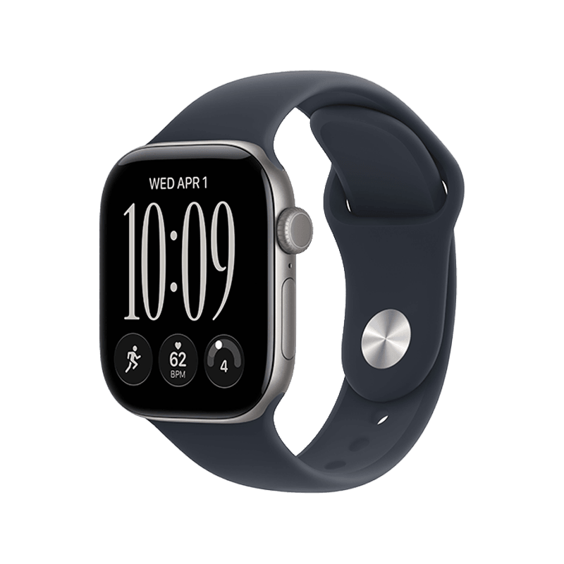 Apple Watch Series 12 GPS 42mm Space Grey Aluminium Case with Navy Blue Sport Band - M/L
