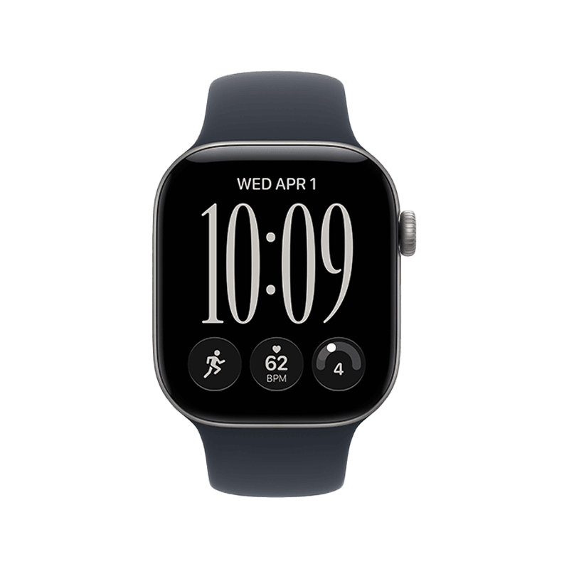 Apple Watch Series 12 GPS 46mm Space Grey Aluminium Case with Navy Blue Sport Band - M/L