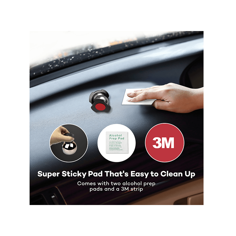 RavPower Ultra Compact Magnetic Car Mount Aluminum Black